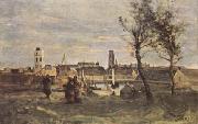 Jean Baptiste Camille  Corot Dunkerque (mk11) USA oil painting reproduction